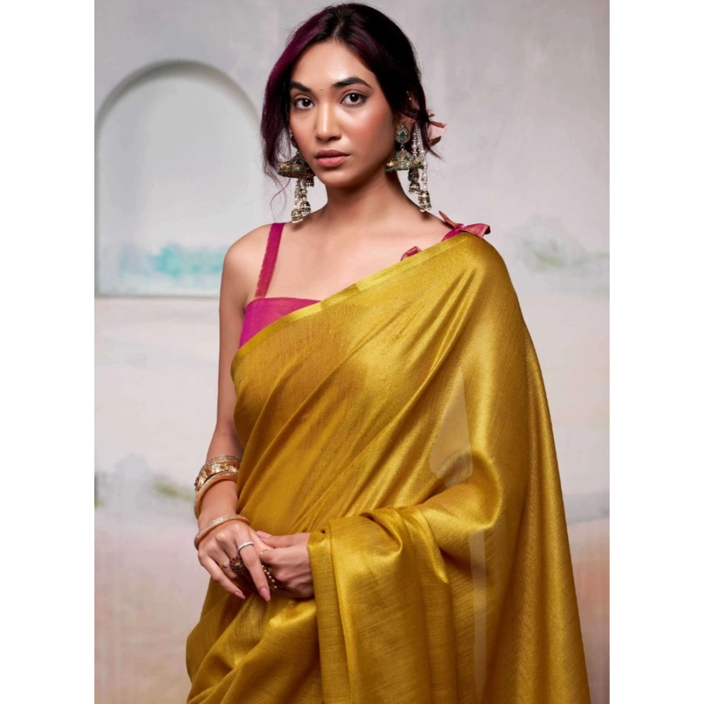 PID-67117-Women-s-Tissue-Silk-Soild-Saree-With-Unstitched-Blouse-5-5-Mtr-Yellow-1-1000x1000-1.webp Generic Women's Tissue Silk Solid Saree With Unstitched Blouse 5.5Mtr (Yellow) - Image 1