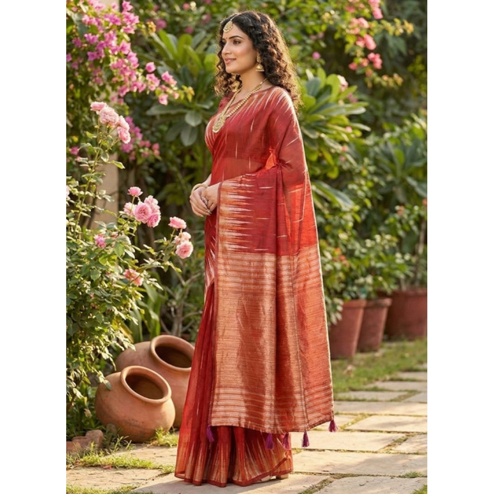 PID-67124-Women-s-Linen-Cotton-Printed-Saree-With-Unstitched-Blouse-5-5-Mtr-Red-1-1000x1000-1.webp Generic Women's Linen Cotton Printed Saree With Unstitched Blouse 5.5Mtr (Red) - Image 1