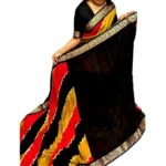 Generic Women's Dola Silk Embellished Saree With Unstitched Blouse 5.5Mtr (Multicolor) - Image 3