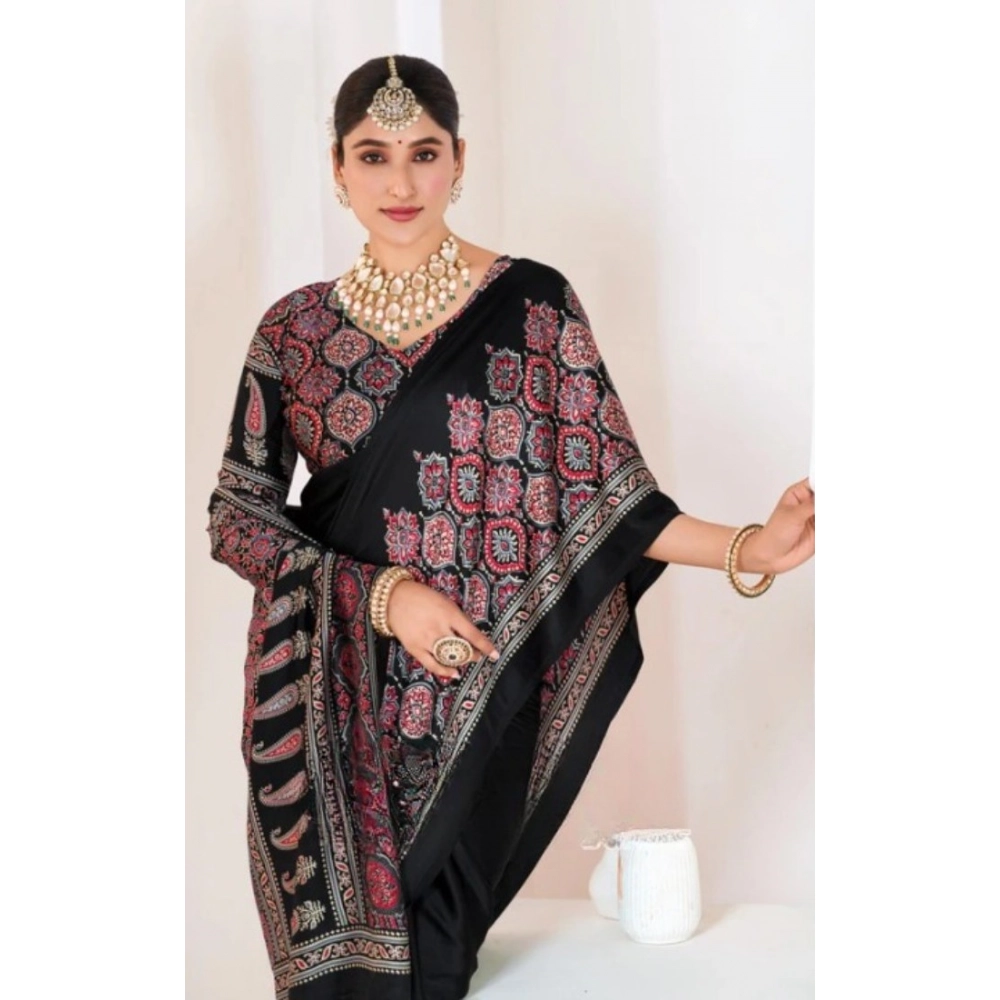 PID-67151-Women-s-Crepe-Printed-Saree-With-Unstitched-Blouse-5-5-Mtr-Black-1-1000x1000-1.webp Generic Women's Crepe Printed Saree With Unstitched Blouse 5.5Mtr (Black) - Image 1