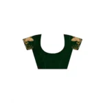 Generic Women's Star Georgette Embellished Saree With Unstitched Blouse 5.5Mtr (Green) - Image 2