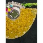 Generic Women's Star Georgette Embellished Saree With Unstitched Blouse 5.5Mtr (Mustard) - Image 4
