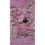 Generic Women's Silk Embellished Saree With Unstitched Blouse 5.5Mtr (Pink) - Image 4