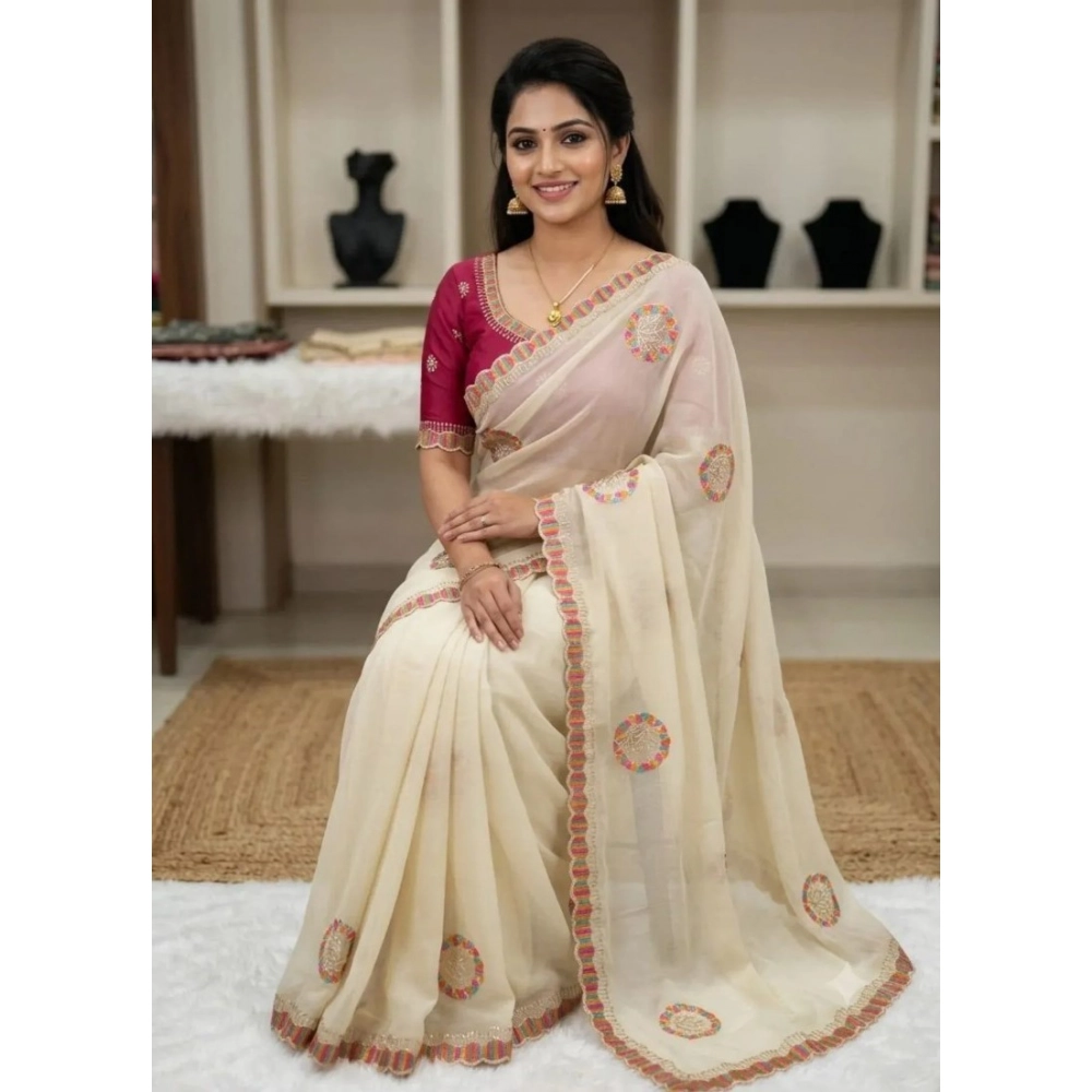 PID-67186-Women-s-Star-Georgette-Embroidered-Saree-With-Unstitched-Blouse-5-5-Mtr-White-1-1000x1000-1.webp Generic Women's Star Georgette Embroidered Saree With Unstitched Blouse 5.5Mtr (Cream) - Image 1